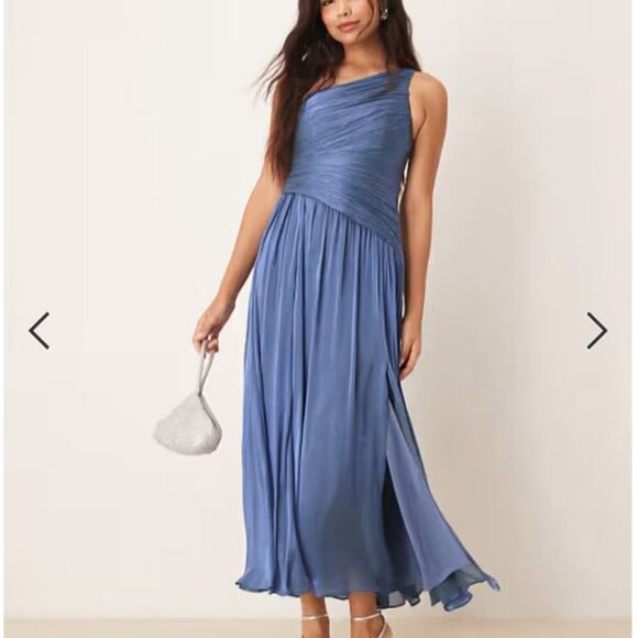 Forever New Metallic Asymmetrical Maxi Dress BNWT - Picture 8 of 8